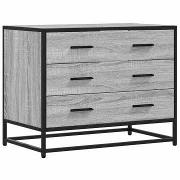 Dulap cu sertar, gri sonoma, 70x41x56 cm, lemn prelucrat - Img 2