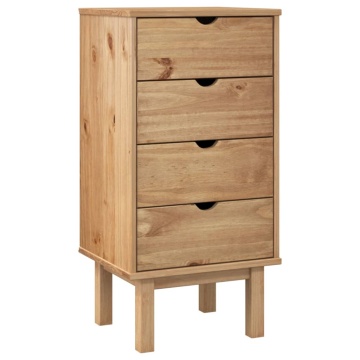 Dulap cu sertar OTTA, 45x39x90cm, lemn masiv de pin - Img 2