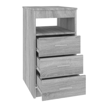 Dulap cu sertar, sonoma gri, 40x50x76 cm, lemn prelucrat - Img 5