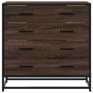Dulap cu sertar, stejar maro, 70x41x70 cm, lemn prelucrat - Img 4