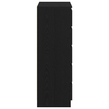 Dulap cu sertar, stejar negru, 60x36x103 cm, lemn prelucrat - Img 6