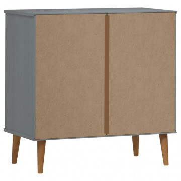 Dulap cu sertare „MOLDE”, gri, 80x40x80 cm, lemn masiv de pin - Img 6