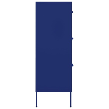 Dulap cu sertare, bleumarin, 80x35x101,5 cm, oțel - Img 4