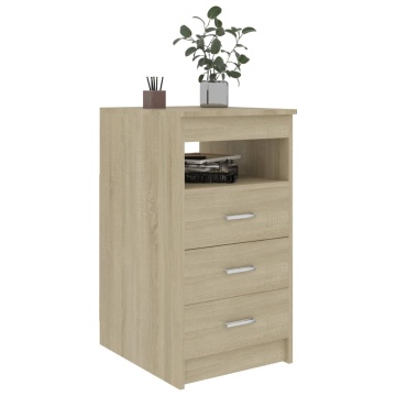 Dulap cu sertare, stejar sonoma, 40x50x76 cm, lemn compozit - Img 3
