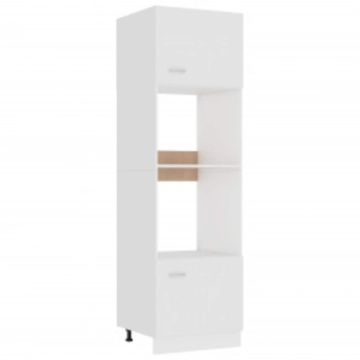 Dulap cuptor microunde “Lyon”, alb, 60 x 57 x 207 cm, PAL - Img 2