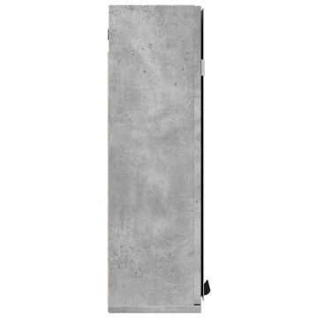 Dulap de baie cu oglindă, gri beton, 64x20x66,5 cm, PAL - Img 8