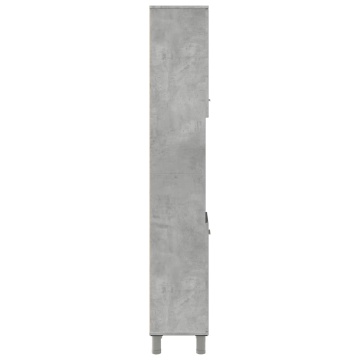 Dulap de baie, gri beton, 30 x 30 x 179 cm, PAL - Img 8