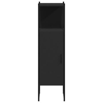 Dulap de baie, negru, 33x33x120,5 cm, lemn prelucrat - Img 8