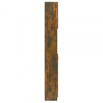 Dulap de baie, stejar fumuriu, 32x25,5x190 cm, lemn prelucrat - Img 4