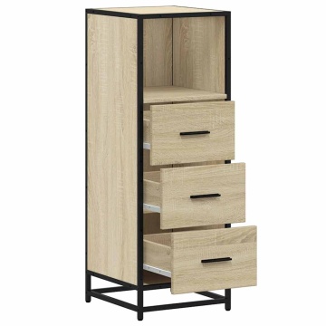 Dulap de baie stejar Sonoma 35x37,5x100 cm lemn prelucrat - Img 5