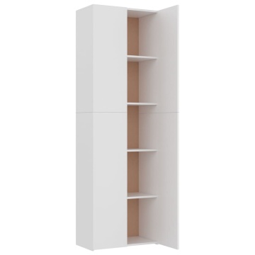 Dulap de birou, alb, 60x32x190 cm, lemn prelucrat - Img 8
