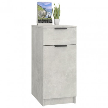 Dulap de birou, gri beton, 33,5x50x75 cm, lemn prelucrat - Img 8