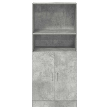 Dulap de bucătărie, gri beton 57x41,5x131,5 cm lemn prelucrat - Img 4
