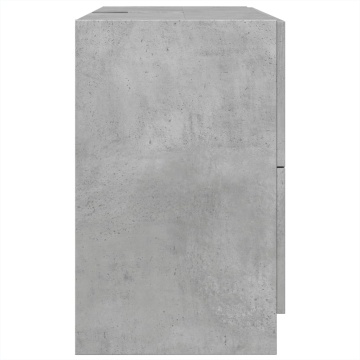 Dulap de chiuvetă, gri beton, 78x37x59 cm, lemn prelucrat - Img 5