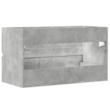 Dulap de chiuvetă, gri beton, 90x38,5x45 cm, lemn prelucrat - Img 5