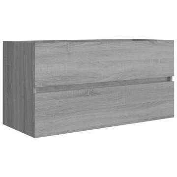Dulap de chiuvetă, sonoma gri, 90x38,5x45 cm, lemn prelucrat - Img 2