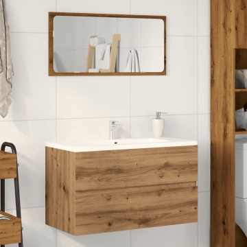 Dulap de chiuvetă stejar artizanal 90x38,5x45 cm lemn prelucrat - Img 3