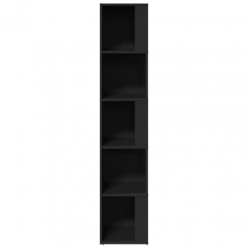 Dulap de colț, negru, 33x33x164,5 cm, PAL - Img 5