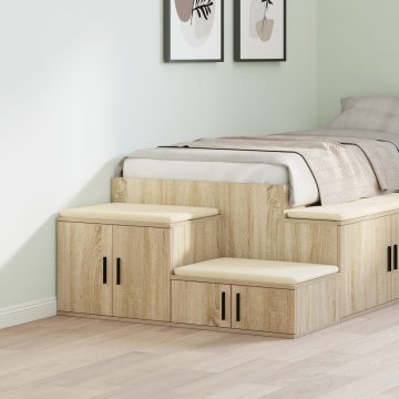 Dulap de depozitare Sonoma Oak 118x41x40 cm din lemn stratificat - Img 1