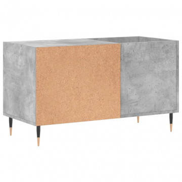 Dulap de discuri, gri beton, 85x38x48 cm, lemn prelucrat - Img 5