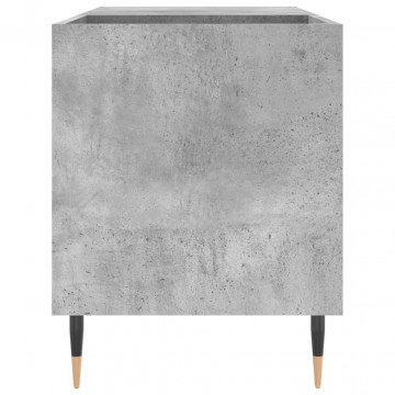 Dulap de discuri, gri beton, 85x38x48 cm, lemn prelucrat - Img 8