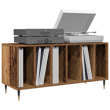 Dulap de discuri, stejar artizanal 100x38x48 cm lemn prelucrat - Img 3