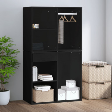 Dulap de dressing, negru, 80x40x65 cm, lemn compozit - Img 8