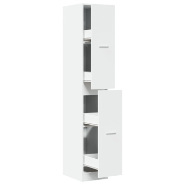 Dulap de farmacie, alb, 30x41x174,5 cm, lemn prelucrat - Img 2