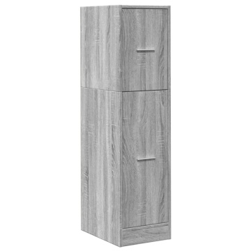 Dulap de farmacie, sonoma gri, 30x41x118 cm, lemn prelucrat - Img 3