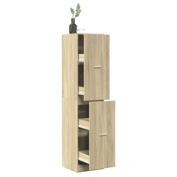 Dulap de farmacie, stejar sonoma, 40x41x174,5 cm lemn prelucrat - Img 1