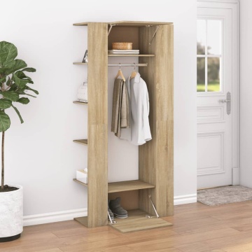 Dulap de hol, stejar sonoma, 97,5x37x99 cm, lemn prelucrat - Img 3