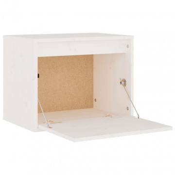 Dulap de perete, alb, 45x30x35 cm, lemn masiv de pin - Img 6