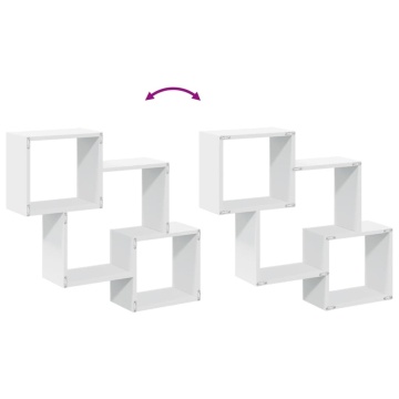 Dulap de perete, alb, 78x18x71 cm, lemn prelucrat - Img 7