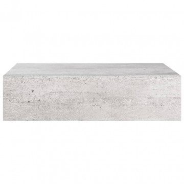 Dulap de perete cu sertare, gri beton, 40x23,5x10 cm, MDF - Img 4