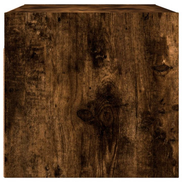 Dulap de perete cu uși din sticlă, stejar fumuriu,68,5x37x35 cm - Img 6