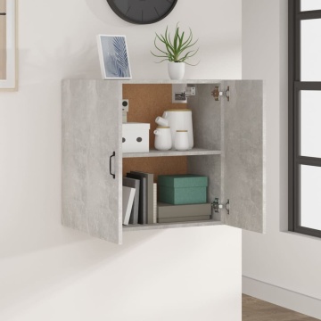 Dulap de perete, gri beton, 60x31x60 cm, lemn prelucrat - Img 3
