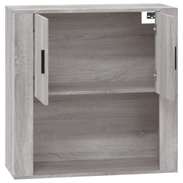 Dulap de perete, gri sonoma,80x33x80 cm, lemn prelucrat - Img 4