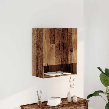 Dulap de perete, lemn vechi, 60x31x70 cm, lemn compozit - Img 3