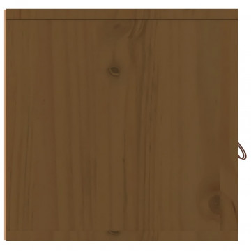 Dulap de perete, maro miere, 80x30x30 cm, lemn masiv de pin - Img 7