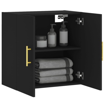 Dulap de perete, negru, 60x31x60 cm, lemn compozit - Img 4