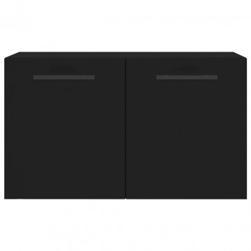 Dulap de perete, negru, 60x36,5x35 cm, lemn prelucrat - Img 8