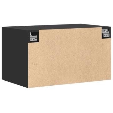 Dulap de perete, negru, 70x42,5x40 cm, lemn compozit - Img 5
