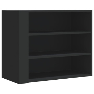 Dulap de perete, negru, 75x35x60 cm, lemn prelucrat - Img 2