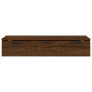 Dulap de perete, stejar maro, 102x30x20 cm, lemn compozit - Img 8