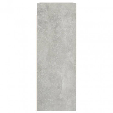 Dulap de perete suspendat, gri beton, 69,5x32,5x90 cm - Img 5