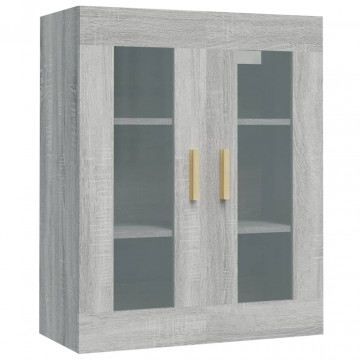 Dulap de perete suspendat, gri sonoma, 69,5x34x90 cm - Img 2