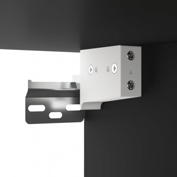 Dulap de perete suspendat, negru, 69,5x32,5x90 cm - Img 7