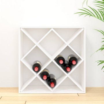 Dulap de vinuri, alb, 62x25x62 cm, lemn masiv de pin - Img 3