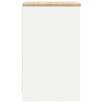Dulap depozitare garaj alb 30x51x85 cm lemn masiv de pin - Img 5