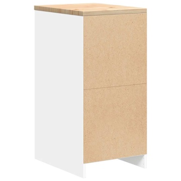 Dulap depozitare garaj alb 40x51x85 cm lemn masiv de pin - Img 6